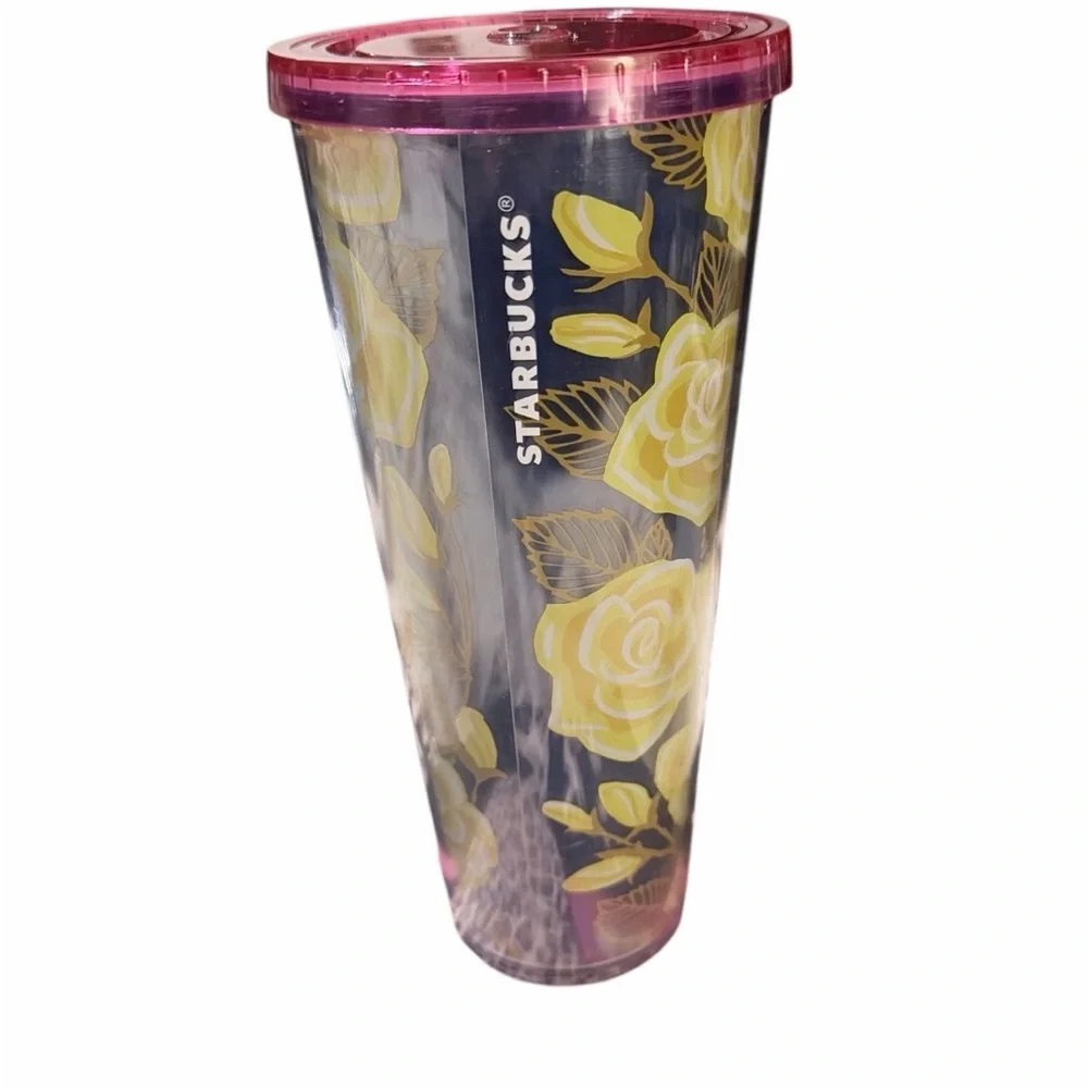 Starbucks‎ Yellow Floral Texas Tumbler